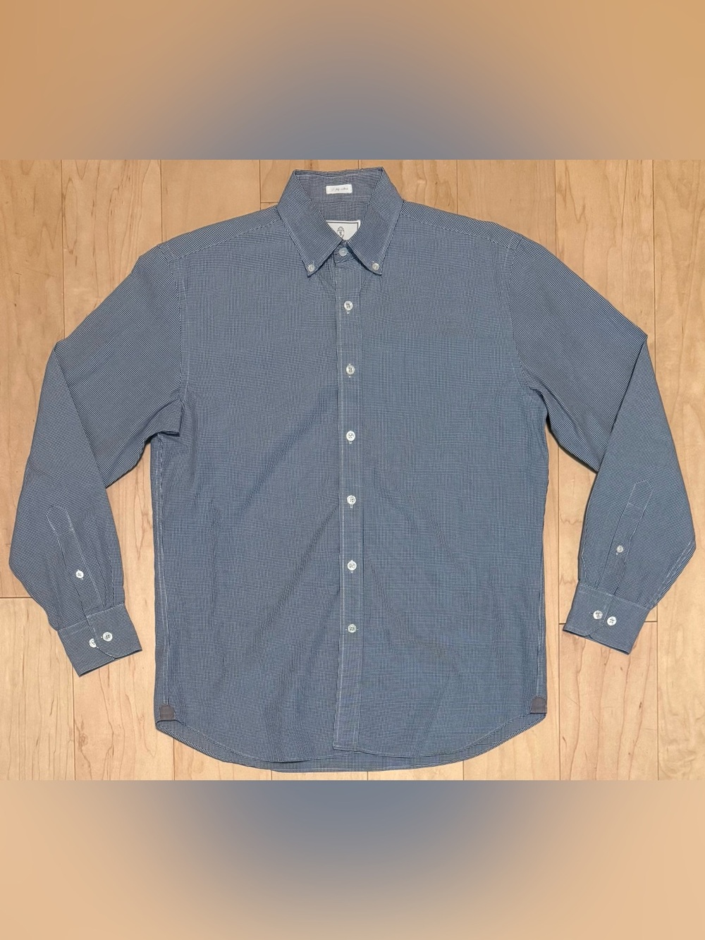 Todd Snyder Button Down Dress Shirt Blue White Gingham Check Men’s 15.5 32/33